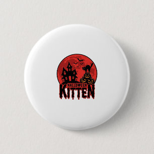 Halloween-Kätzchen Spukhaus Katze Grafik_1 Button