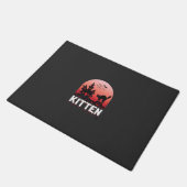 Halloween-Kätzchen Spukhaus Katzen Design_1 Fußmatte (Schrägansicht)
