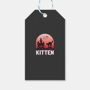 Halloween-Kätzchen Spukhaus Katzen Design_1 Geschenkanhänger