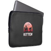 Halloween-Kätzchen Spukhaus Katzen Design_1 Laptopschutzhülle (Vorne Rechts)