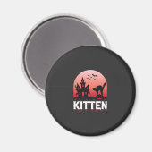 Halloween-Kätzchen Spukhaus Katzen Design_1 Magnet (Vorderseite/Rückseite)