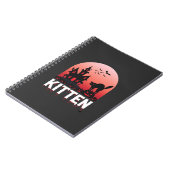 Halloween-Kätzchen Spukhaus Katzen Design_1 Notizblock (Linke Seite)