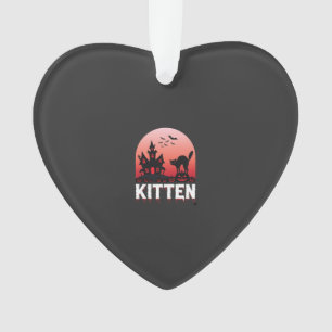 Halloween-Kätzchen Spukhaus Katzen Design_1 Ornament