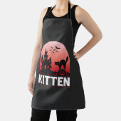 Halloween-Kätzchen Spukhaus Katzen-Design_1 Schürze (InSitu)