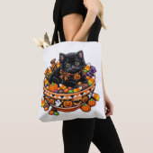 Halloween-Kätzchen-Tragetasche Tasche (Von Nahem)
