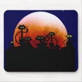 Halloween-Kätzchen und Halloween-Mond Mousepad (Vorne)