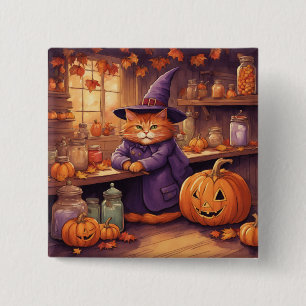 Halloween-Katze #1-Taste Button