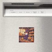 Halloween-Katze #2 Magnet (In Situ (Geschirrspüler))