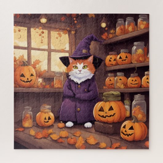 Halloween-Katze #2 Puzzle (Vertikal)