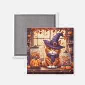 Halloween-Katze #4 Magnet (Vorderseite/Rückseite)