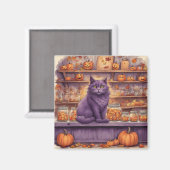 Halloween-Katze #5 Magnet (Vorderseite/Rückseite)