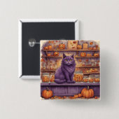 Halloween-Katze #5-Taste Button (Vorne & Hinten)