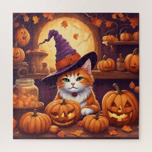 Halloween-Katze #7 Puzzle (Vertikal)