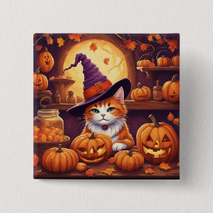 Halloween-Katze #7-Taste Button