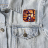 Halloween-Katze #8 Knopf Button (Beispiel)