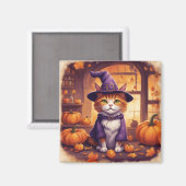 Halloween-Katze #8 Magnet (Vorderseite/Rückseite)
