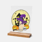Halloween-Katze Acrylschild (Winkel)