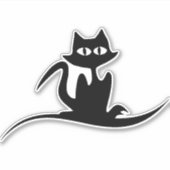 Halloween-Katze Aufkleber (Vorderseite)