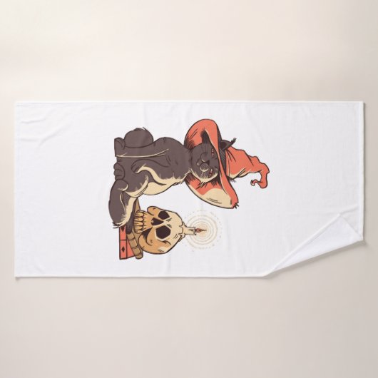 Halloween-Katze Badehandtuch (Badehandtuch)