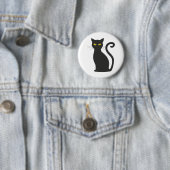 Halloween-Katze Button (Beispiel)