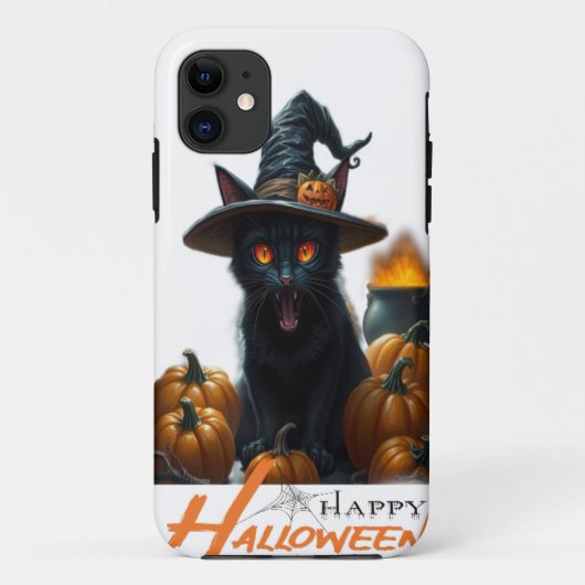 Halloween-Katze  Case-Mate iPhone Hülle (Rückseite)