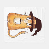 Halloween-Katze Fleecedecke (Vorderseite (Horizontal))