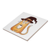 Halloween-Katze Fliese (Seite)
