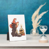 Halloween-Katze Fotoplatte (Seite)