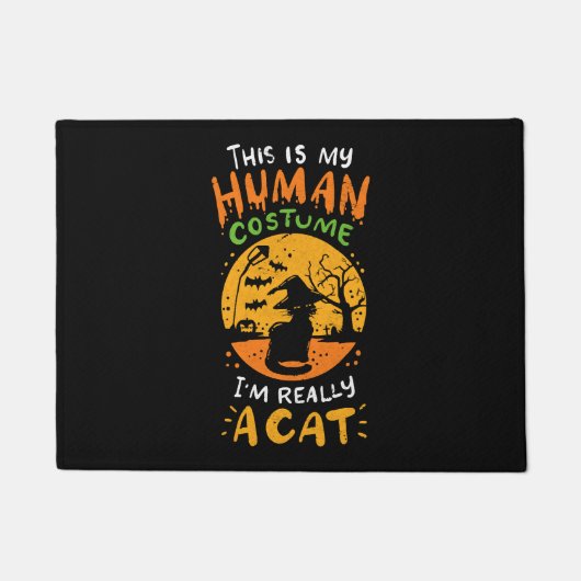 Halloween-Katze Fußmatte (Vorderseite)