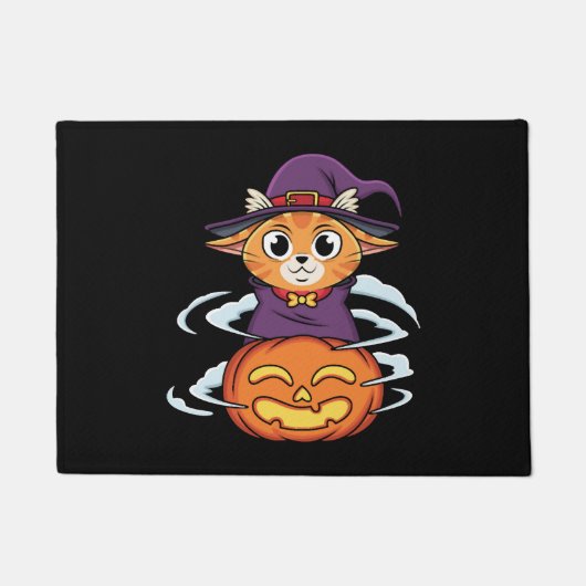 Halloween-Katze Fußmatte (Vorderseite)