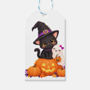 Halloween-Katze Geschenkanhänger