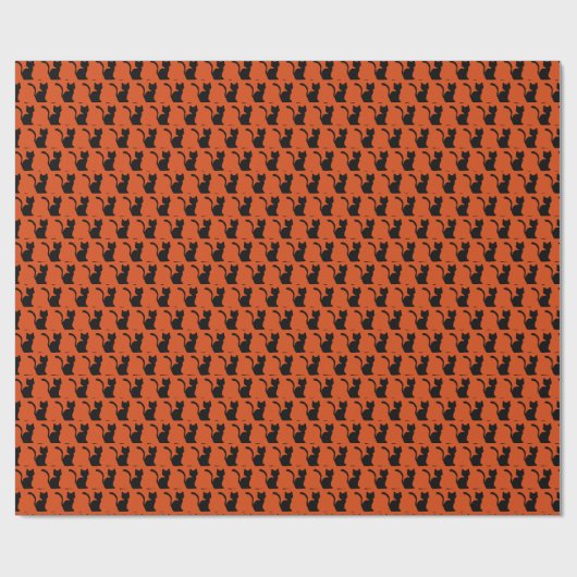 Halloween-Katze Geschenkpapier (Flach)
