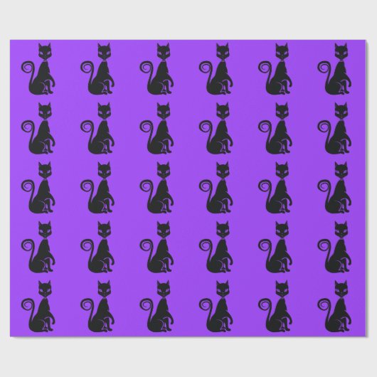 Halloween-Katze Geschenkpapier (Flach)