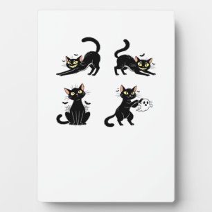 Halloween-Katze Gruselige und stilvolle Katzen-In Fotoplatte