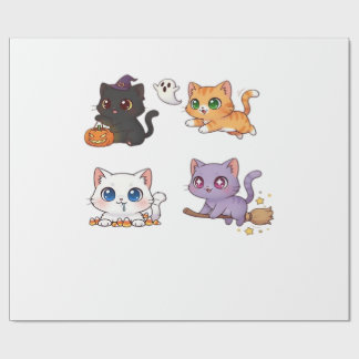 Halloween-Katze  Gruselige und stilvolle Katzen-In Geschenkpapier
