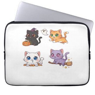 Halloween-Katze  Gruselige und stilvolle Katzen-In Laptopschutzhülle