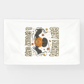 Halloween-Katze Herbstmagie Banner (Horizontal)