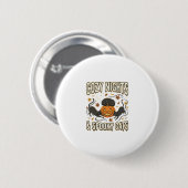 Halloween-Katze Herbstmagie Button (Vorne & Hinten)