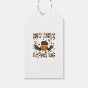 Halloween-Katze Herbstmagie Geschenkanhänger