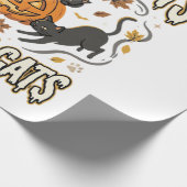 Halloween-Katze Herbstmagie Geschenkpapier (Ecke)
