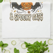 Halloween-Katze Herbstmagie Geschirrtuch (Gefaltet)
