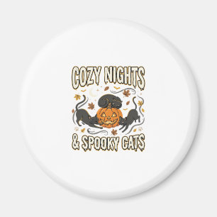 Halloween-Katze Herbstmagie Magnet