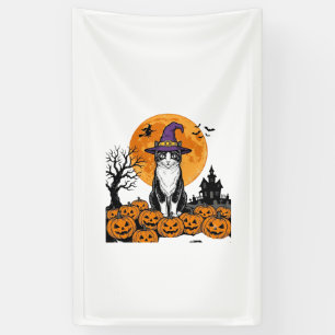 Halloween-Katze Hexe Kürbis Vintage Gruselig_1 Banner