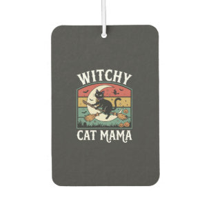 Halloween-Katze Hexen-Mama Autolufterfrischer