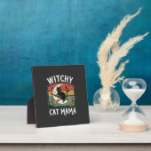 Halloween-Katze Hexen-Mama Fotoplatte (InSitu)