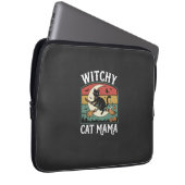 Halloween-Katze Hexen-Mama Laptopschutzhülle (Vorne Rechts)