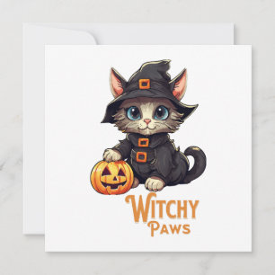 Halloween-Katze Hexenpfoten