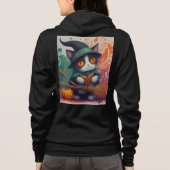 Halloween-Katze Hoodie (Rückseite)