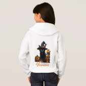 Halloween-Katze Hoodie (Schwarz voll)