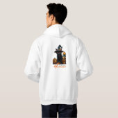 Halloween-Katze Hoodie (Schwarz voll)
